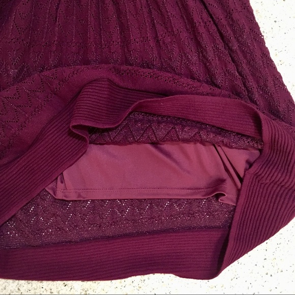 NWT AE Outfitters burgundy metallic sweater dress! - Picture 6 of 8